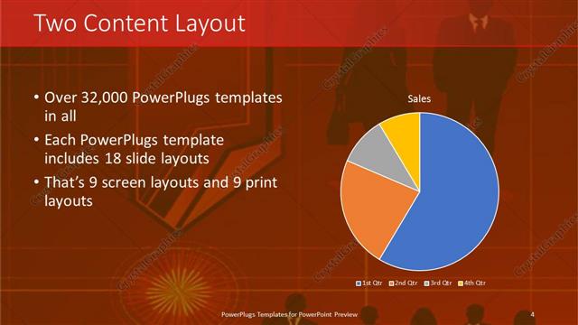 Two Content presentation slide layout