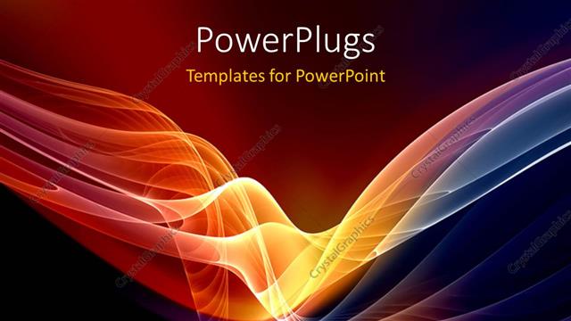  Presentation with luminous - Abstract luminous waves with brown color