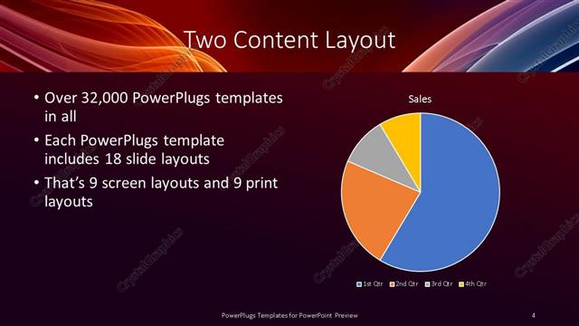 Two Content presentation slide layout