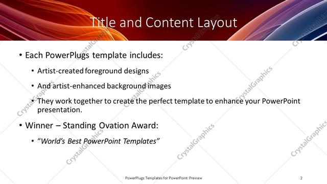 Title and Content presentation slide layout
