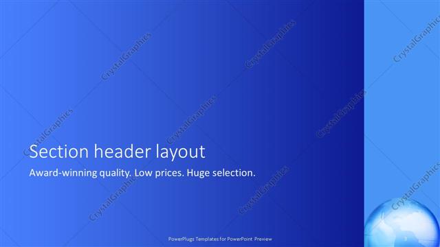 Section Header presentation slide layout