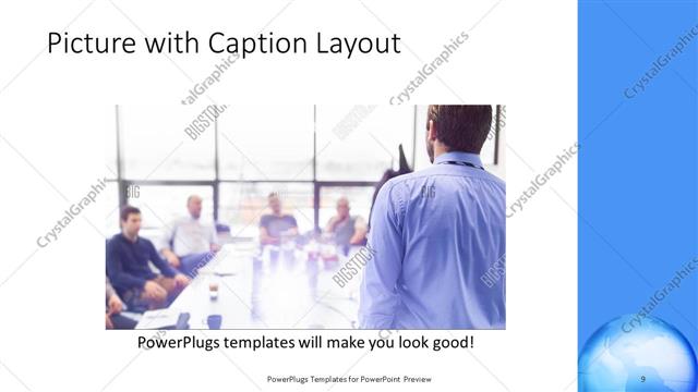 Picture with Caption presentation slide layout