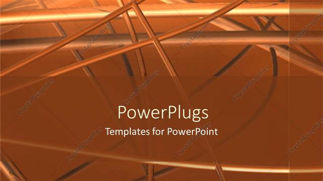  Presentation with orange general - Abstract metal works on orange background?