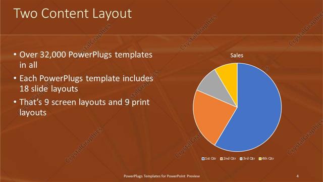 Two Content presentation slide layout