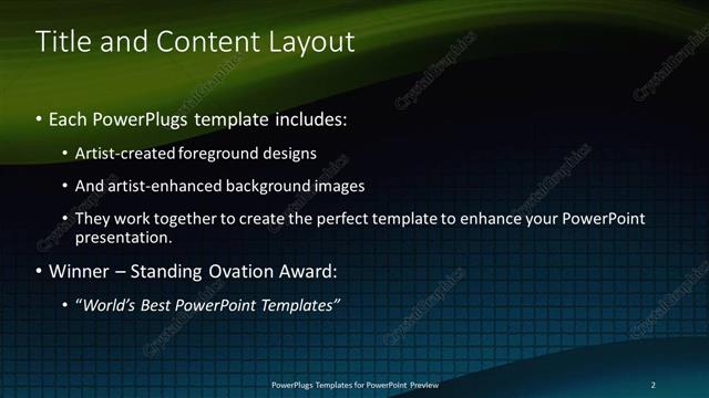 Title and Content presentation slide layout