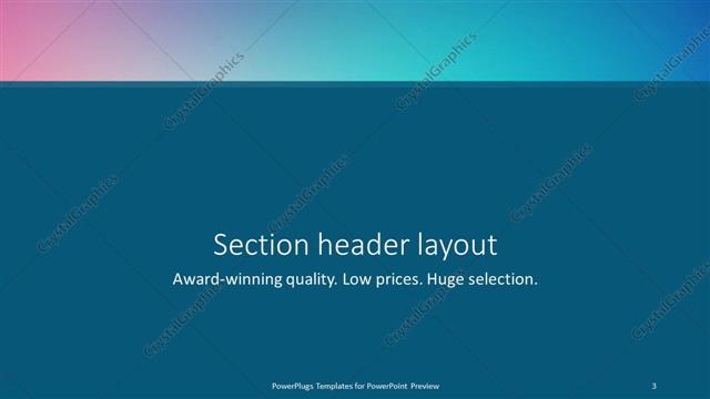 Section Header presentation slide layout