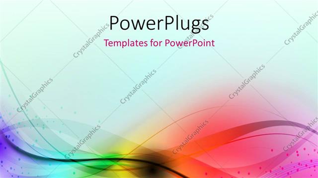  Presentation with multi - Abstract multi color waves with blue color