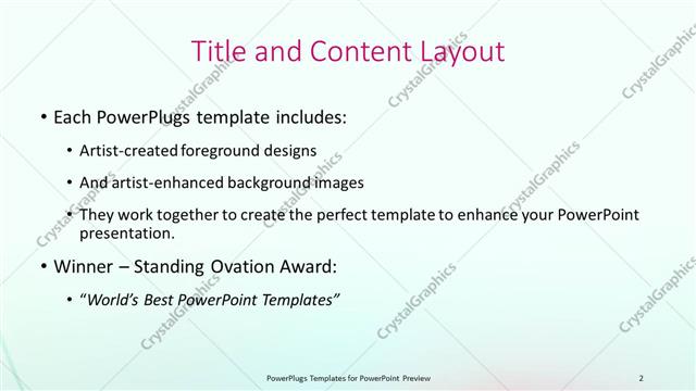 Title and Content presentation slide layout