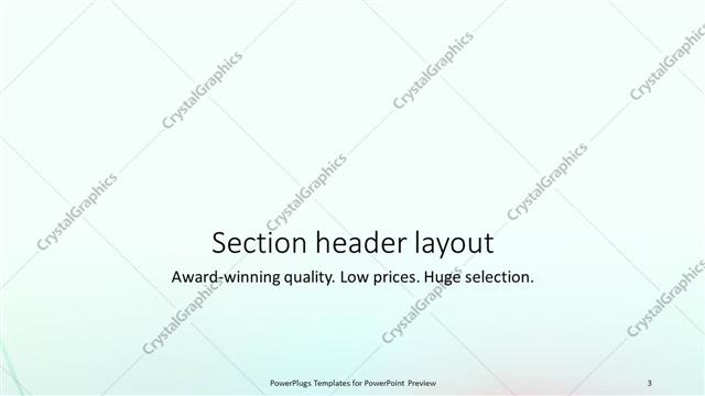 Section Header presentation slide layout