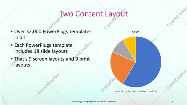 Two Content presentation slide layout