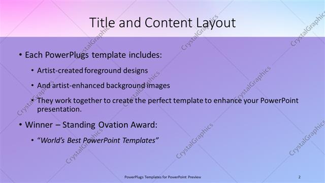Title and Content presentation slide layout