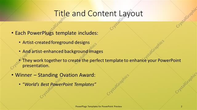 Title and Content presentation slide layout