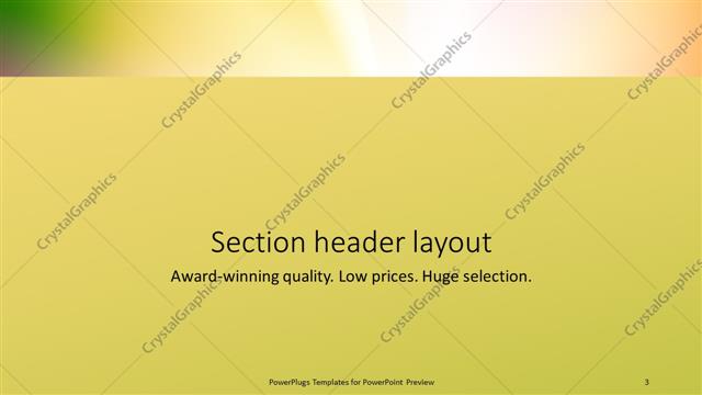 Section Header presentation slide layout