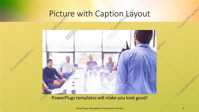 Picture with Caption presentation slide layout