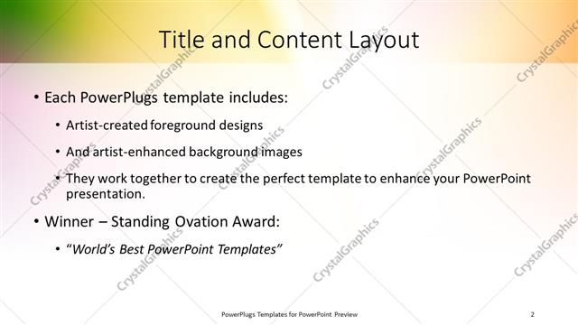 Title and Content presentation slide layout