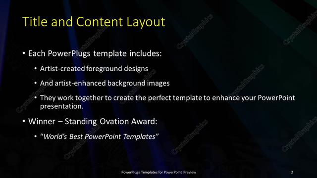 Title and Content presentation slide layout