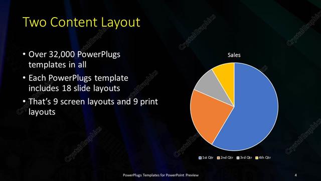 Two Content presentation slide layout