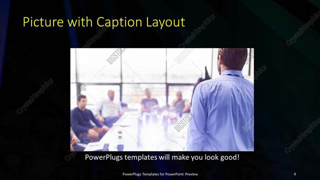 Picture with Caption presentation slide layout