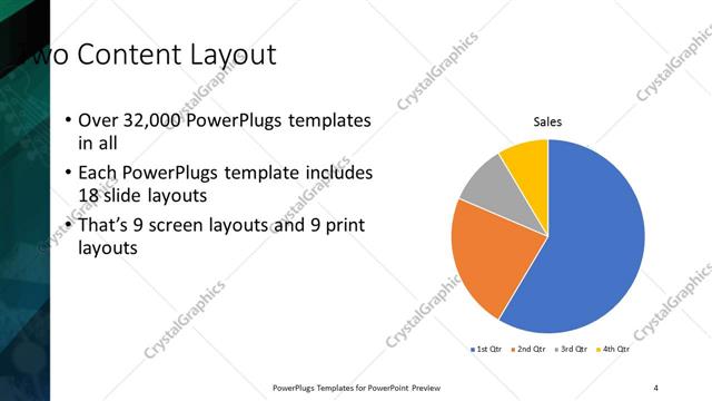 Two Content presentation slide layout