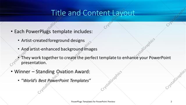 Title and Content presentation slide layout