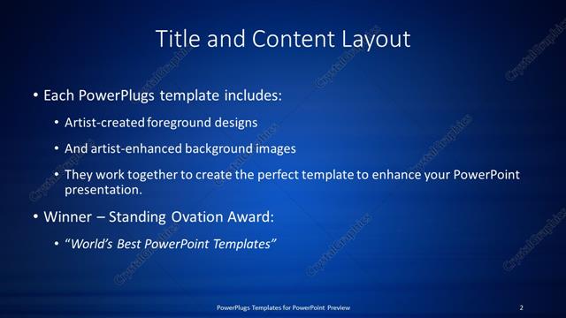 Title and Content presentation slide layout