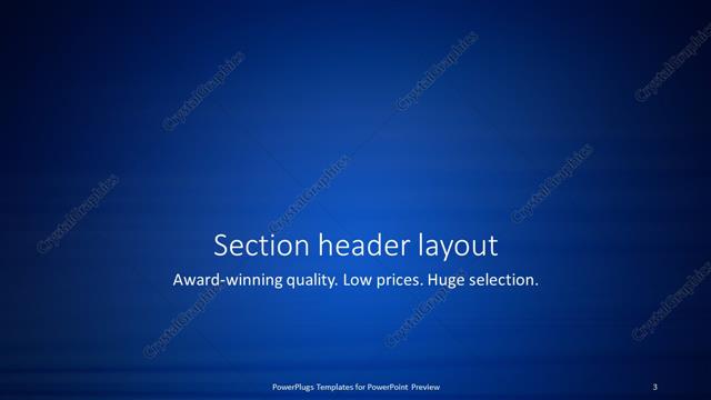 Section Header presentation slide layout