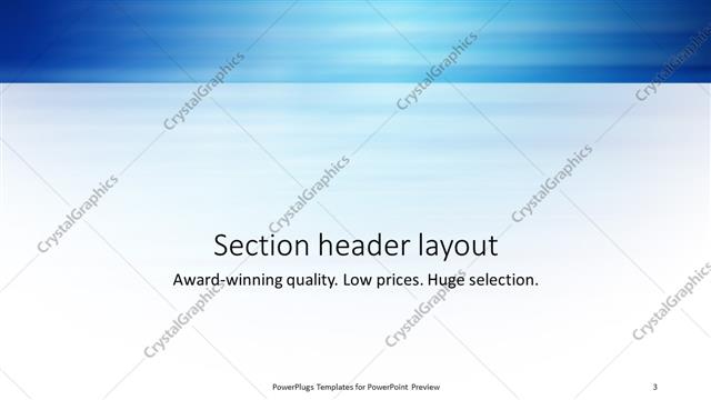 Section Header presentation slide layout