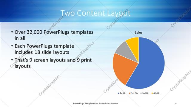 Two Content presentation slide layout