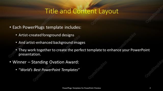 Title and Content presentation slide layout