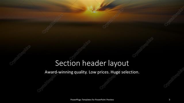 Section Header presentation slide layout