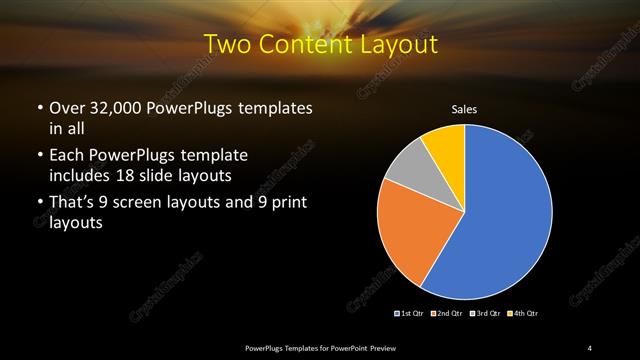 Two Content presentation slide layout