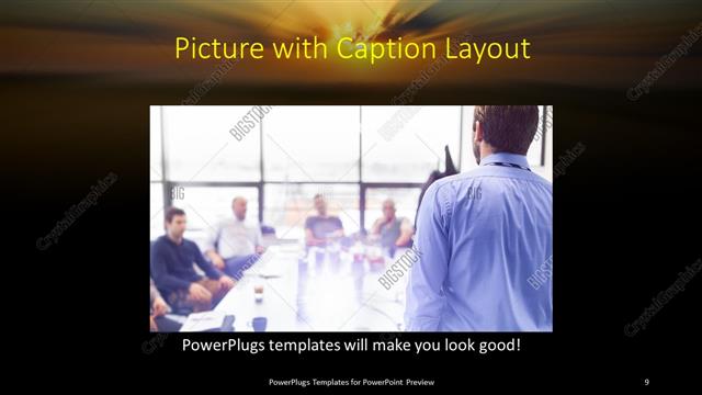 Picture with Caption presentation slide layout