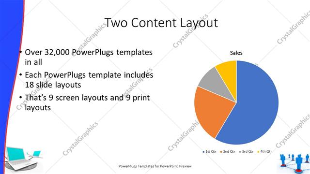Two Content presentation slide layout