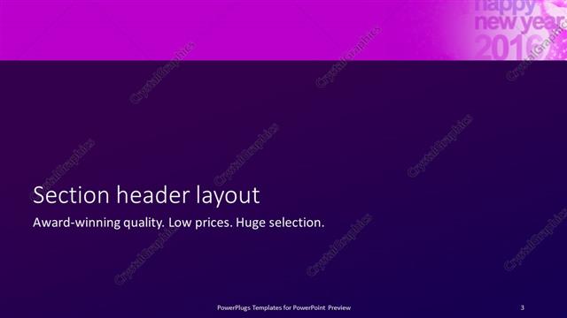 Section Header presentation slide layout