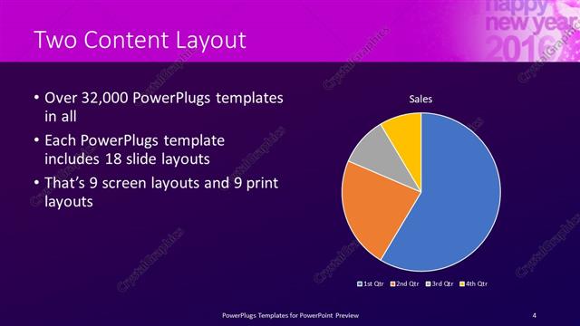 Two Content presentation slide layout