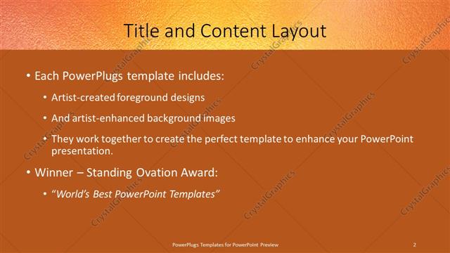 Title and Content presentation slide layout