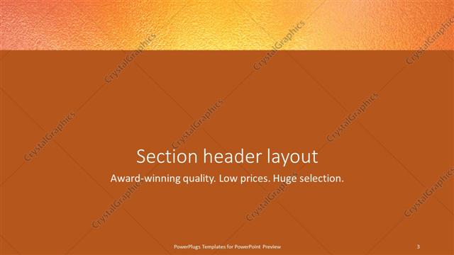 Section Header presentation slide layout