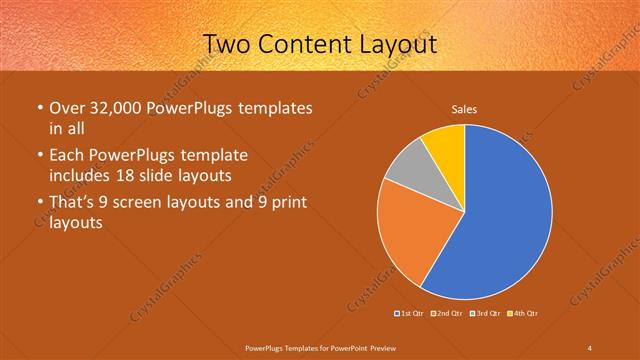 Two Content presentation slide layout