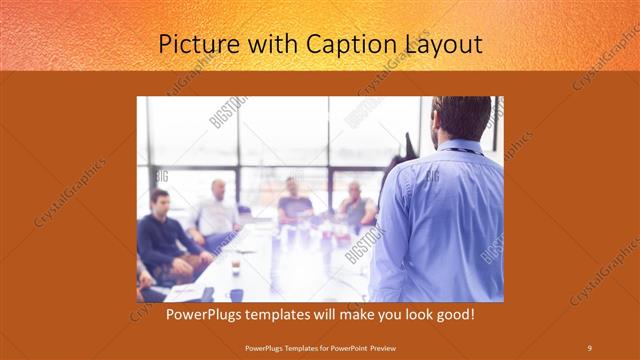 Picture with Caption presentation slide layout