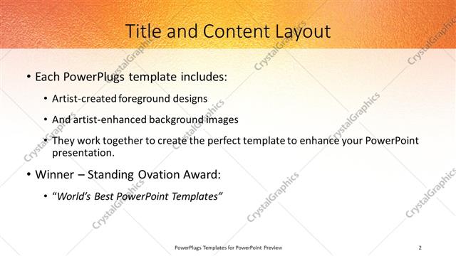 Title and Content presentation slide layout
