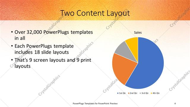 Two Content presentation slide layout