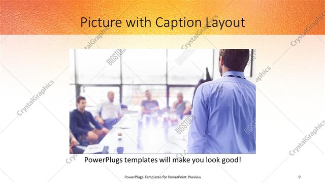 Picture with Caption presentation slide layout