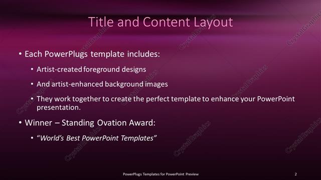 Title and Content presentation slide layout