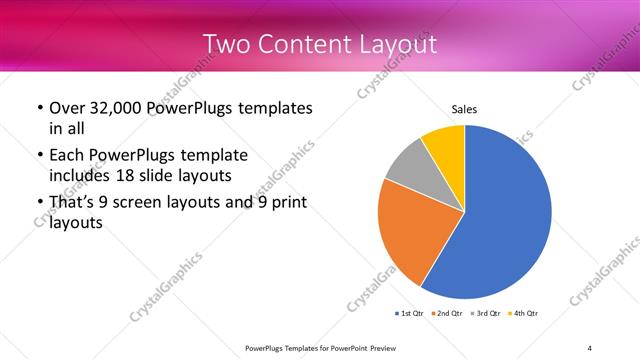 Two Content presentation slide layout