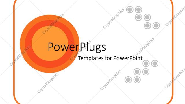  Presentation with gray - Abstract orange and gray circles on white background