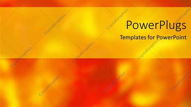  Presentation with area - Abstract orange and red patterns with gold text area