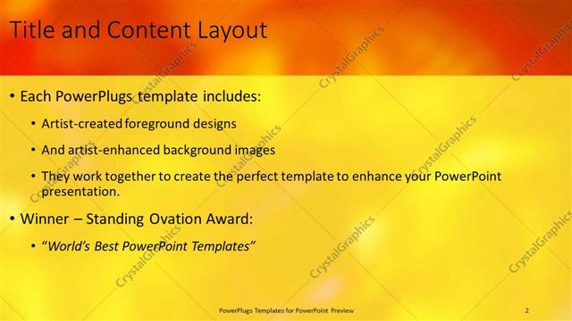 Title and Content presentation slide layout