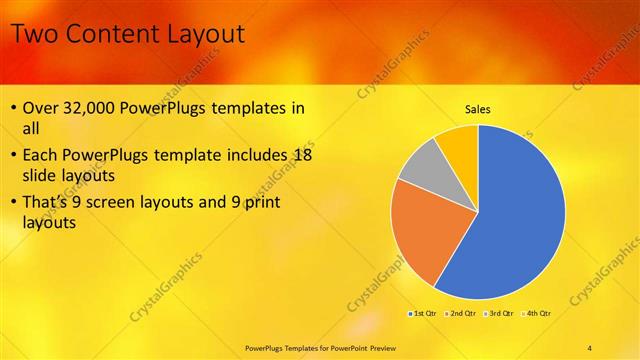 Two Content presentation slide layout