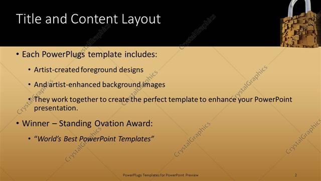 Title and Content presentation slide layout