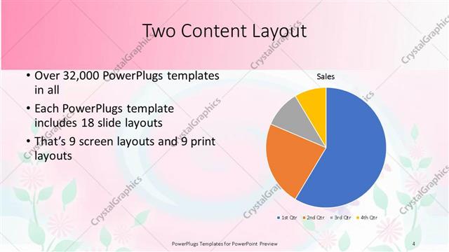 Two Content presentation slide layout